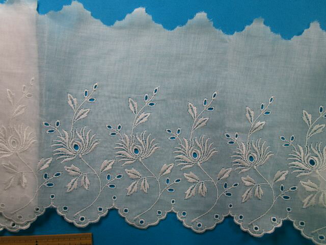 綿レース（18cm幅 2m巻）オフ白