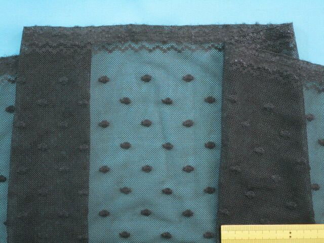 ストレッチレース生地黒（135cm幅　1．5m）