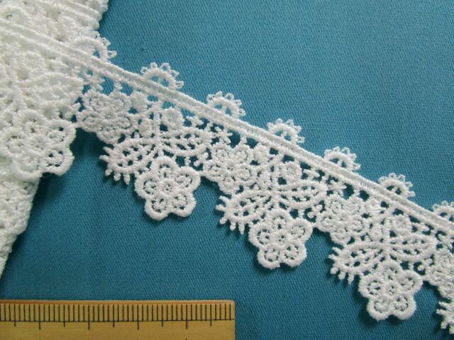 綿ケミカルレース(2.9cm幅 3m巻）オフ白