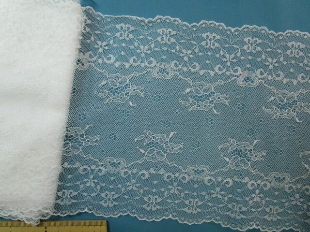 ラッセルレース（16.9cm幅 3m巻）オフ白