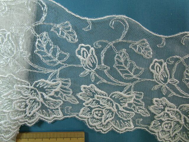 チュールレース（8.6m幅 2m巻）薄水