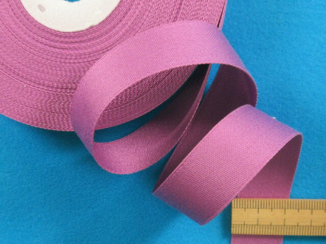 コットン両面サテンリボン藤紫（2cm幅　15m巻）