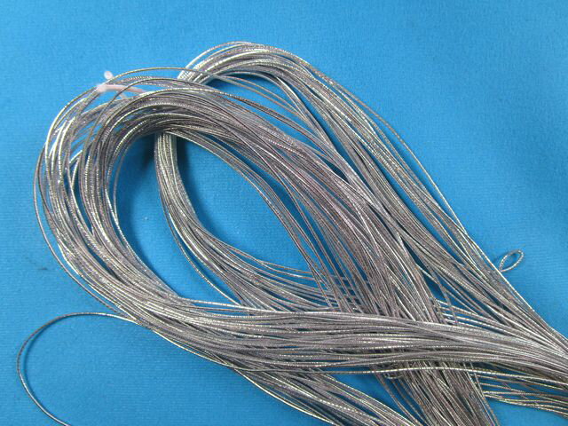 在庫処分ラメゴム（極細・30m）銀