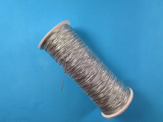 ラメゴム（細・300m）銀//