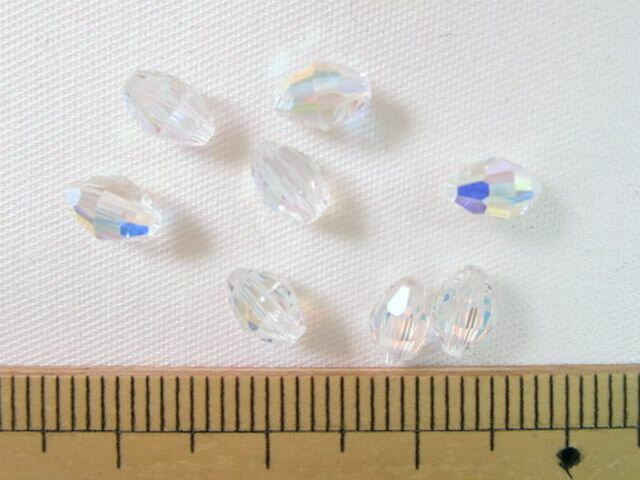 スワロフスキー5200（6×4mm）CRYSTAL　AURORE　BOREALE