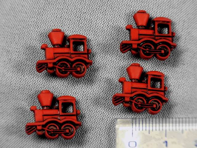 在庫処分コミックボタン汽車（赤）