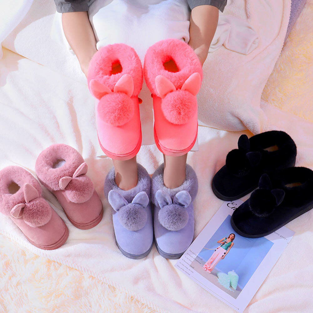 スリッパ 暖かい　レディース ふわふわスリッパ ウサギ　かわいい 室内 履き 冬 柔らか 防寒 保温 おしゃれ ルームシューズ