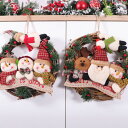クリスマスリース クリスマスツリー 飾り サンタクロース 雪だるま かわいい 吊り装飾用 壁掛け 玄関掛け 置物 店舗飾り クリスマス飾り