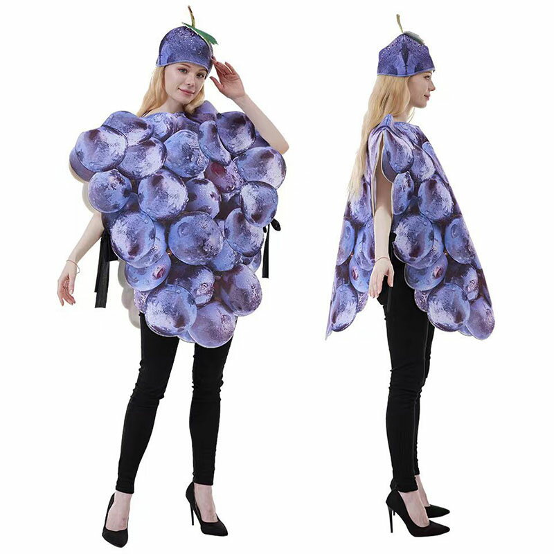 ぶどう 着ぐるみ 大人用 コスプレ衣装 果物 面白い コスチューム ハロウィン 仮装 コスプレ パーティー イベント 宴会 変装グッズ 忘年会 新年会 文化祭 学園祭 舞台 ステージ服装 演出服のサムネイル