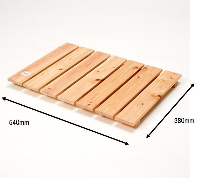 国産総桧ミニすのこW7枚うち 幅380mmx奥行540mmx高さ37mm　スノコ 玄関 お風呂 ベランダ DIY すのこ木製 ヒノキ 桧 布団　押し入れ　収納 2