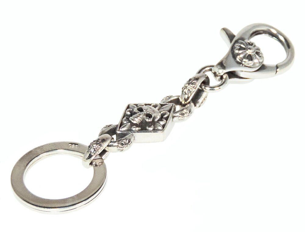 【送料無料】【あす楽対応】【正規品】A'rossby(ロズビー) シルバー925 スカル(ドクロ)キーホルダー AR-AK-002 オニキス入り