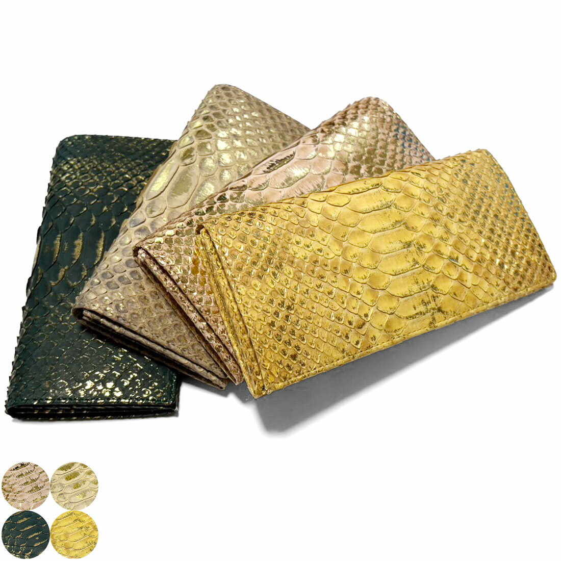 笹マチ パイソン 長財布 メンズ レディース スリム 薄型 軽量 本革 蛇革 リーフ ギフト対応 誕生日 就職祝い 父の日 母の日 敬老の日 記念日 日本製 職人仕立て エイジング(4)