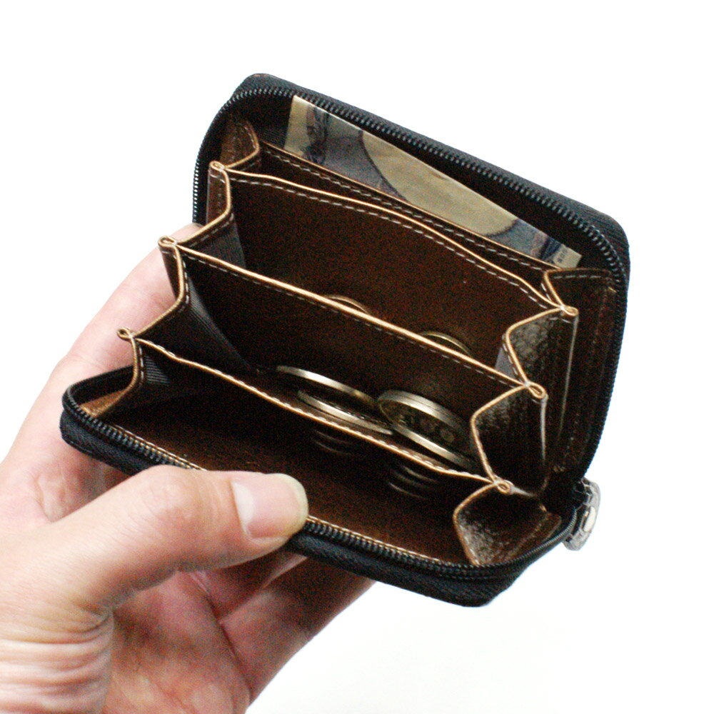 小銭入れ 本革 メンズ レディース ファスナー小銭入れ Ver.2 カード収納 コンパクト 財布 パイソン革 蛇革 ヘビ革 コインケース 本革小銭入れ 日本製 手染め P06 イエロー