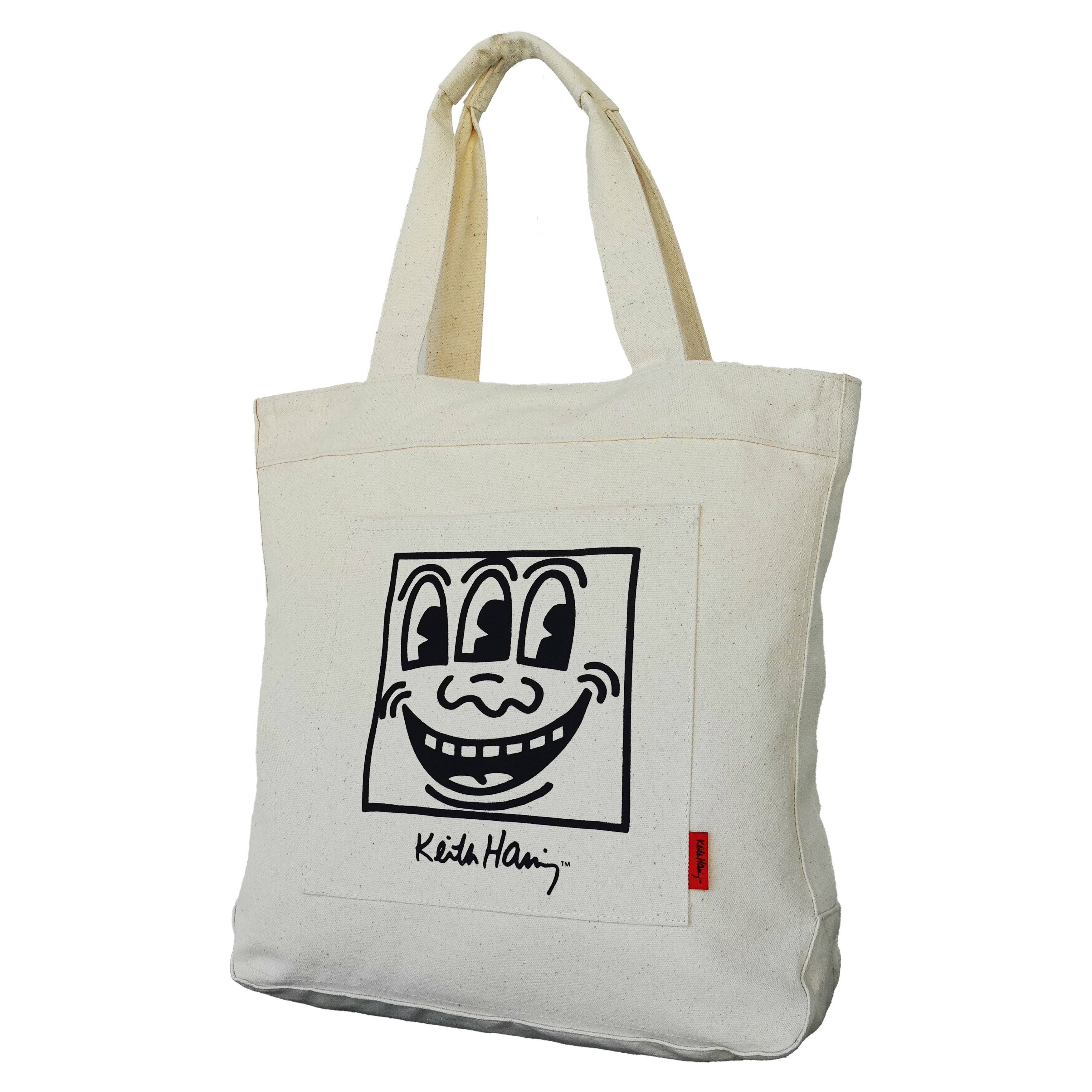 Keith Haring Cotton Canvas Tote Three eyes