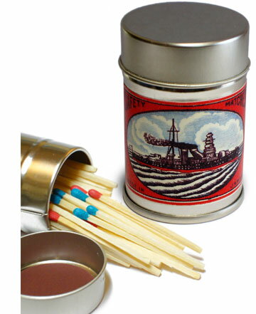 レトロラベル缶マッチ・船005
