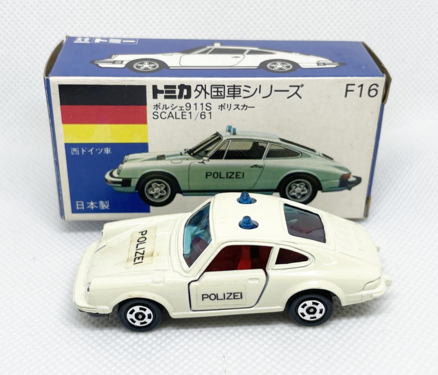 青箱 トミカ F16 ポルシェ911Sポリスカー