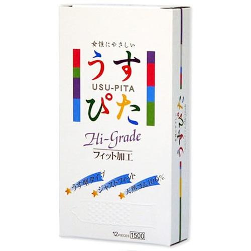 コンドーム/ジャパンメディカル うすぴた 1500(12コ入) 避妊用コンドーム うす型タイプコンドーム つぶつぶ 避妊具 管理医療機器 ハイグレード USU-PITA Hi-Grade 1500