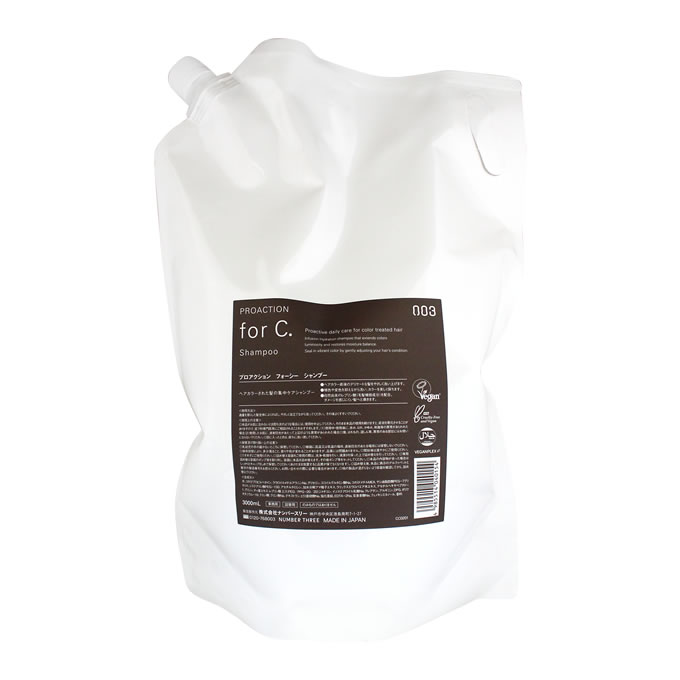 【6/5限定＼当選確率2分の1／最大100%ポイントバック】 ナンバースリー フォーシー for c シャンプー 3000mL （詰替） ／ ヘアシャンプー サロン専売品 ヘアケアのサムネイル