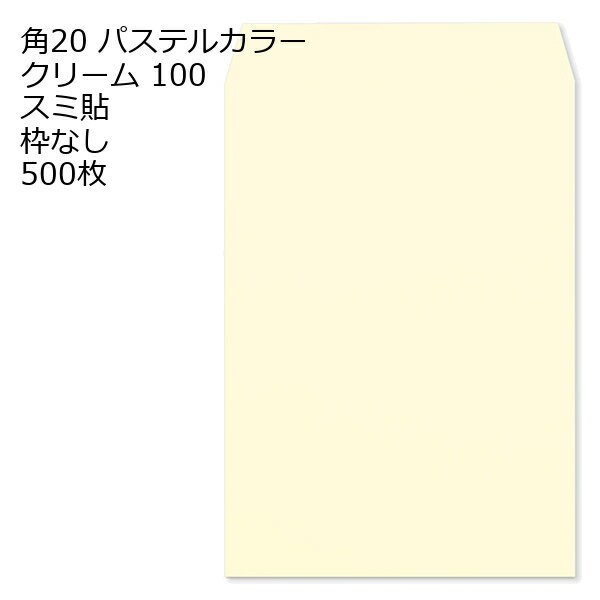 封筒 角20封筒 エクセレントカラー封筒 100g 【 スミ貼 】 500枚