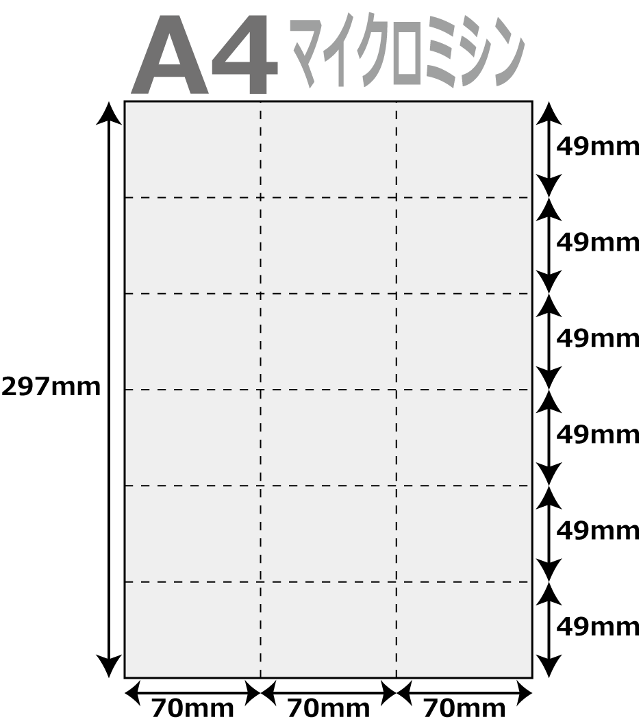 帳票用紙 500枚 18分割 マイクロミシン タテ2本 × ヨコ5本 A4サイズ レーザープリンター インクジェッ..