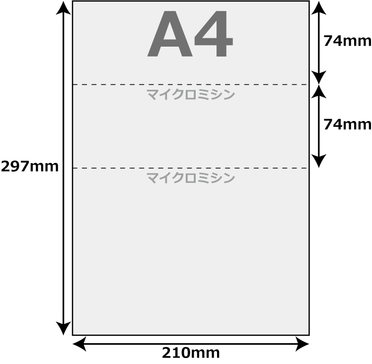 帳票用紙 10000枚 3分割 マイクロミシン ヨコ2本 A4サイズ 【送料無料】 北海道・沖縄・一部を除く レーザープリンター インクジェットプリンター プリンター用紙 マルチプリンタ用 上質コピー用紙 ミシン目入り用紙 プリンター帳票用紙 3面カット紙