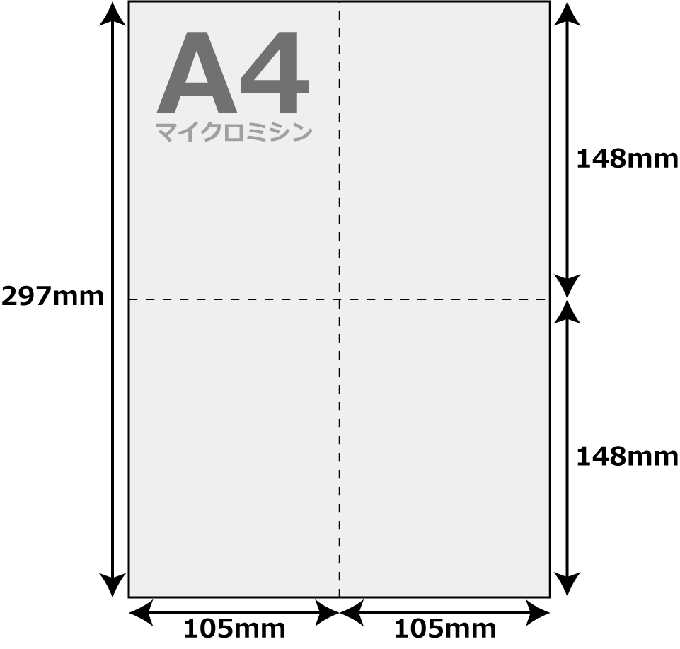 帳票用紙 1000枚 マイクロミシン 十字型 A4サイズ 【送料無料】 北海道・沖縄・一部を除く レーザープリンター インクジェットプリンター プリンター用紙 マルチプリンタ用 上質コピー用紙 ミシン目入り用紙 プリンター帳票用紙 4面カット紙