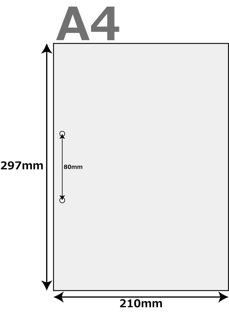 A4 2穴 帳票用紙 500枚 ファイル穴 2個