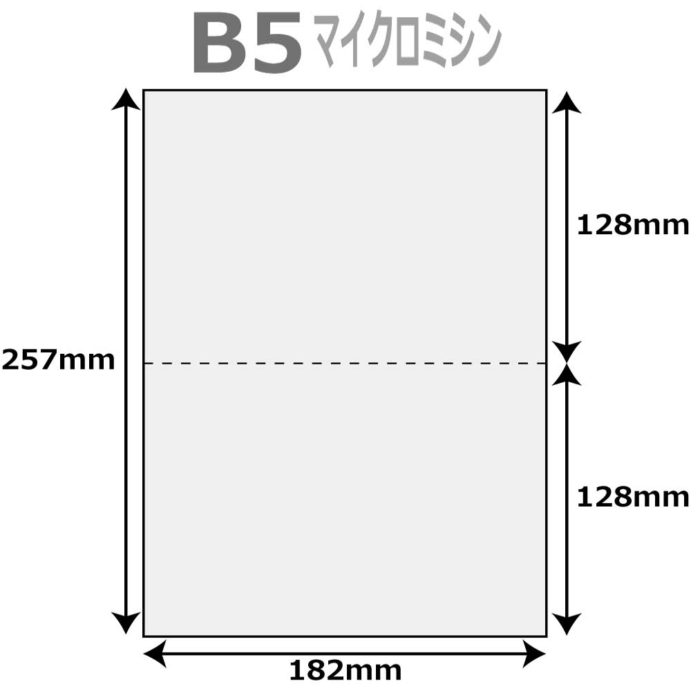 帳票用紙 500枚 2分割 マイクロミシ