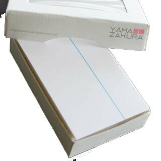 名刺 4号 L44 青線 100枚 / 箱 【 名入れ 印刷なし　紙の販売です 】 【4号 線入】