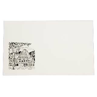 名刺 4号 50枚 切リ絵 M6 合掌作り 【 名入れ 印刷なし　紙の販売です 】 【 4号 切り絵 】