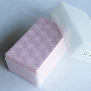 名刺 4号 みやび ピンク 100枚 / 箱 【 名入れ 印刷なし　紙の販売です 】 【 4号 高級和紙 】