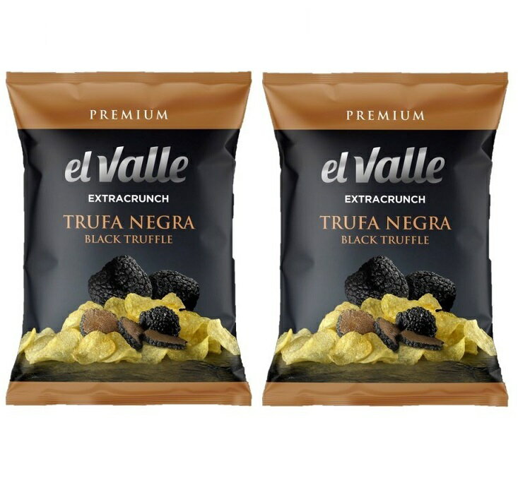 高級 ポテトチップス EL VALLE ポテトチップスと黒トリュフ ( 45g×2袋 ) スペイン PREMIUM EXTRACRUNCH BLACK TRUFFLE 黒トリュフ スナック ポテチ プレミアムポテトチップス 映画 パーティ 節分 恵方巻 2022 送料無料【あす楽】