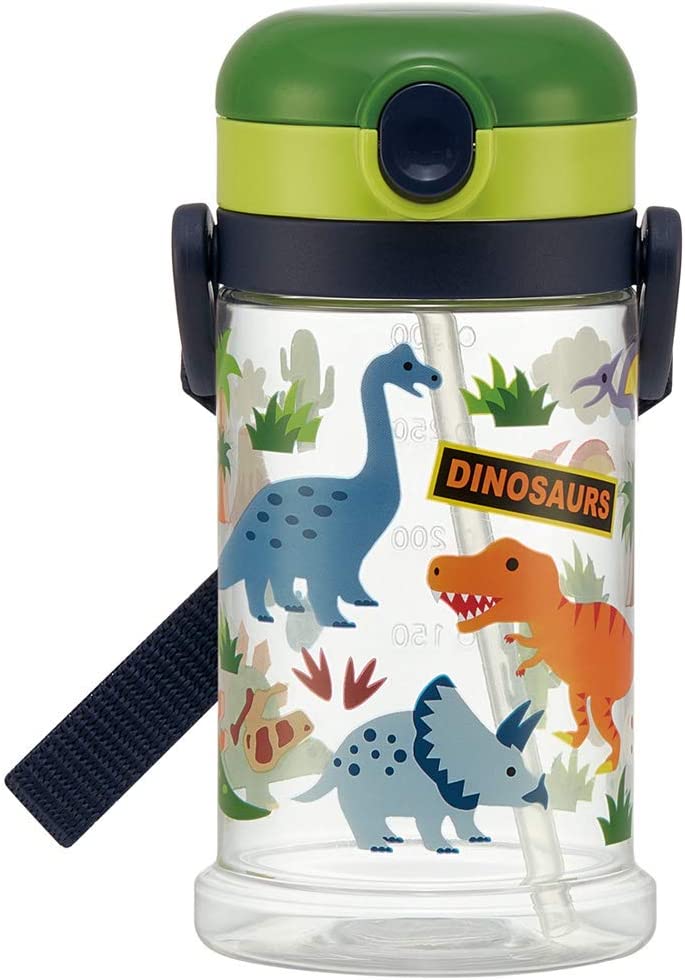 折りたたみ式両手ハンドル＆ショルダーベルト付ストローマグ ディノサウルス DINOS...