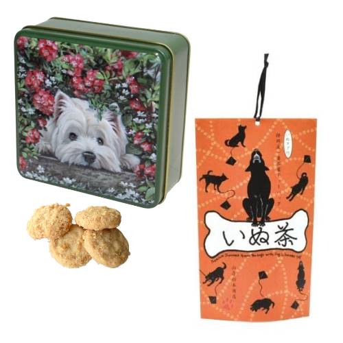 グランマワイルズ ホワイトテリア缶 ショートブレッド 100g & いぬ茶 静岡県産 ティーバック (2種セット) クッキー 缶 レトロ 犬 ドッグ アニマル デコ缶 お菓子 焼き菓子 手土産 おみやげ グッズ 誕生日プレゼント プレゼント ギフト 敬老の日 2023のサムネイル