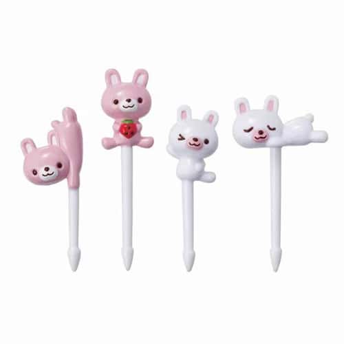 樂天商城 - 【かわいい恐竜シールつき】うさぎピック アニマル ランチピック お子様ランチ 弁当 幼稚園 保育園 ピクニック デコ弁 可愛い 子供 男 男の子 女 女の子 グッズ