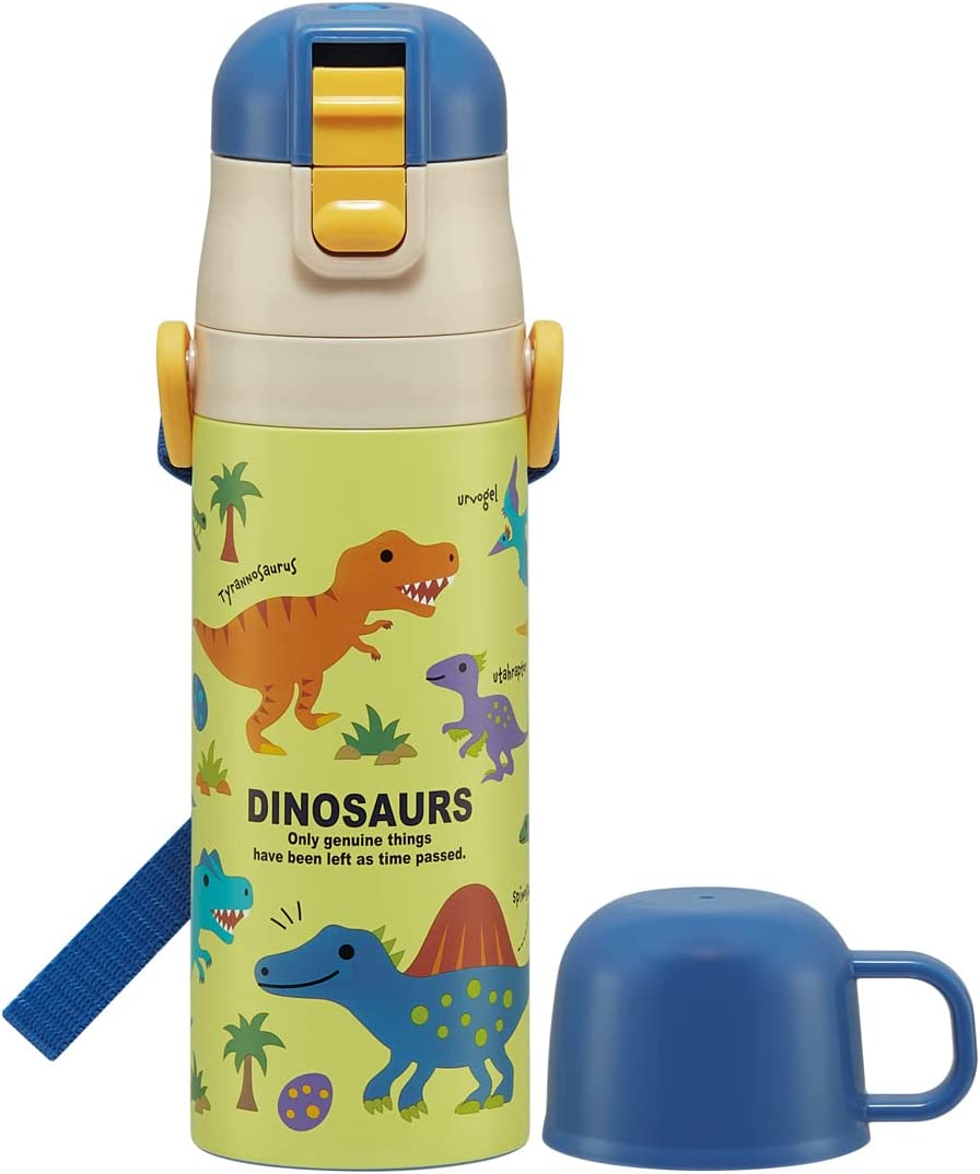 楽天なかのふぁくとりー　楽天市場店超軽量コンパクト2WAYステンレスボトル 470ml 430ml【DINOSAURS PICTURE BOOK】 スケーター （Skater） DINOSAURS ディノサウルス きょうりゅう ダイナソー 子供用 夏休み キャンプ ピクニック 遠足 子供 男 グッズ 誕生日 プレゼント おもちゃ 2023