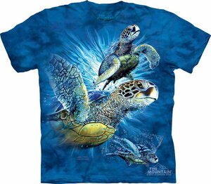 The Mountain Tシャツ Find 9 Sea Turtles (カメ ウミガメ メンズ 男性用 男女兼用 ) XL-4L 【輸入品】 大きいサイズ 半袖