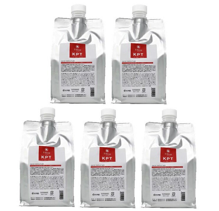 【安心保障付き】エルコス（ELLCOS）Eセラップ KPT（旧 パワーKPT＋）1000mL 1L 詰替用（リフィル ) 5個セット コラーゲン ヒアルロン酸 ダメージケア トリートメント ヘアケア シャンプー カラーバター セラップ 美容院 サロン専売品 正規品 正規代理店 送料無料 2023