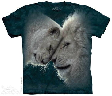 The Mountain Tシャツ White Lions Love Kids T-Shirt ライオン 獅子 (キッズ 子供用 女児 男児) S-XL【輸入品】半袖 マウンテン 動物