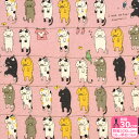 【30%OFF】ねこの洗濯干し(ポプリンリップル)猫 猫柄 ネコ ネコ柄 にゃんこ ユニーク ポプリン リップル リップル生地 プリント生地 子供【生地・布】KTS7086 数量3(30cm)から10cm単位 0453 668671