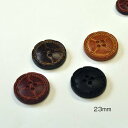 【マラソン中はポイント3倍】革調(レザー風)4つ穴ボタンステッチ入り 23mm/プラスチック製(T1195)4color【ボタン】【手芸・洋裁材料】【副材料】