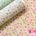 フラワー&リーフ(ブロード)薄手のコットン100%小花柄コットンこばやし【生地・布】KTS2704 数量3(30cm)から10cm単位