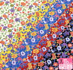 【沖縄琉球びんがた】花と蝶小紋（AP25906-1）紅型風プリント