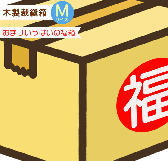【マラソン中はポイント2倍】【2023福袋】木製ソーイングBOX（M）福箱【限定1セット】ソーイング ...