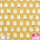 【マラソン中はポイント3倍】蝶ネクタイうさぴょん(ダブルガーゼ)うさぎ くすみカラー Wガーゼ 動物柄 ガーゼ生地 ダブルガーゼ生地 コットンこばやし【生地・布】KTS7074 数量3(30cm)から10cm単位