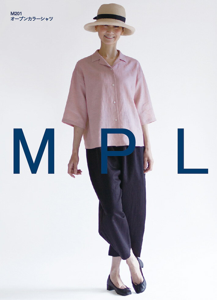 【型紙・パターン】M201 オープンカラーシャツ Mパターン研究所大人(身長160cm前後、バスト75-104cm)