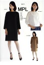 【マラソン中はポイント3倍】【型紙・パターン】ボートネックドレス M171 大人(身長160cm前後、バスト75-104cm)