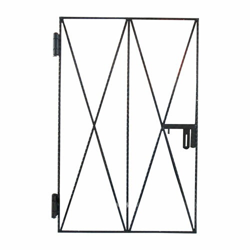 【安心サポート付】アイアン　アンティーク　門扉　エックス　両開き：間口1200　片開き：間口770