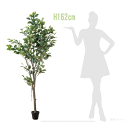 【安心サポート付】フィカスツリー 観葉植物 フェイクグリーン 大型 H162cm 人工植物 開店祝い・開業祝い・新築祝い