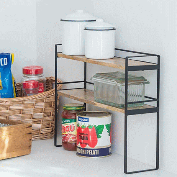 【安心サポート付】卓上ミニシェルフ　アイアンウッド　デスクラック【マンゴーアイアン】